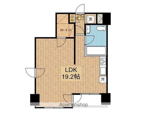 ASレジデンス材木町(ワンルーム/6階)の間取り写真