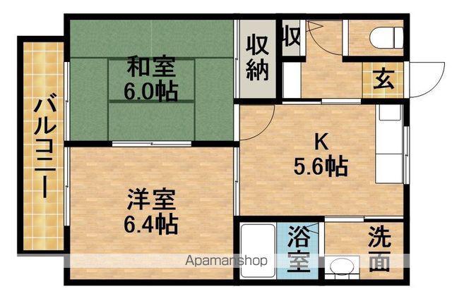 リバーサイド浜岡A(2K/2階)の間取り写真