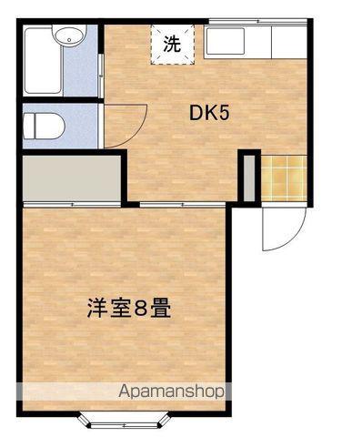 ボ・ヌール・トワ(1DK/1階)の間取り写真