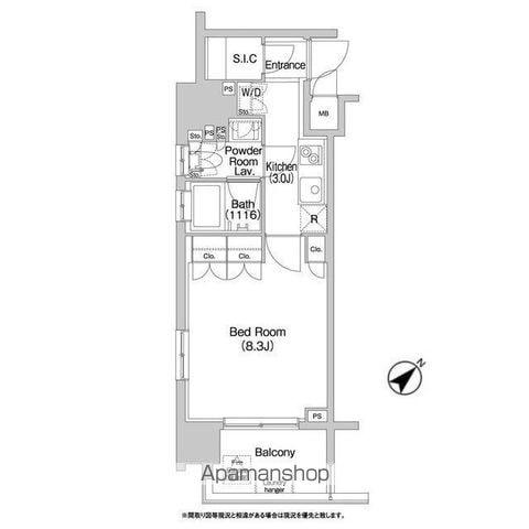 コンフォリア神楽坂DEUX(1K/9階)の間取り写真