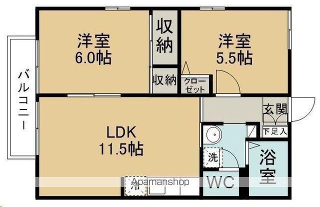 フレグランス・コトー(2LDK/2階)の間取り写真