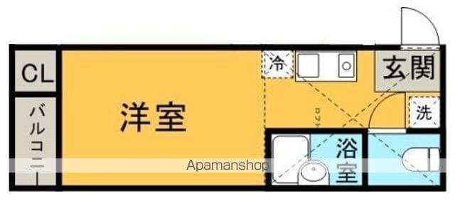 KS SUMIRE(ワンルーム/2階)の間取り写真