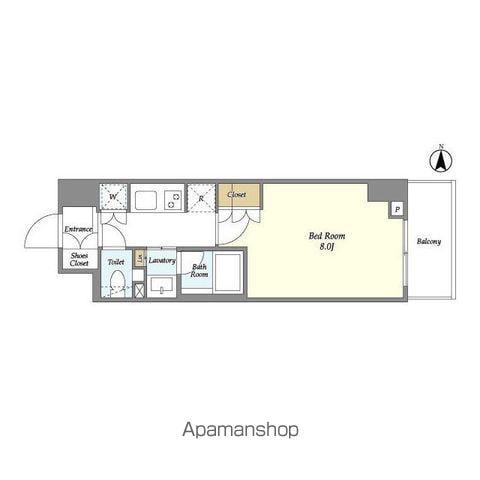 ラティエラ四谷(1K/9階)の間取り写真