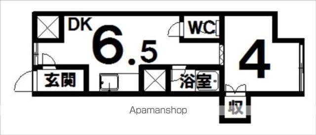 昴ー018(1DK/3階)の間取り写真