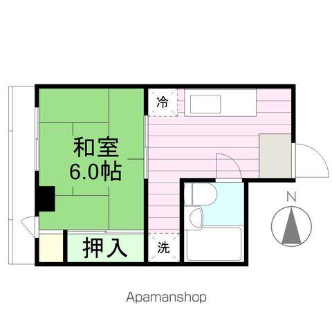 スカバーティ(1K/2階)の間取り写真