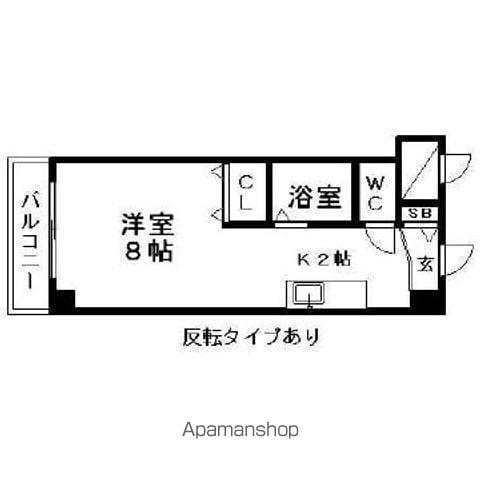 メゾンクレスト元町(1K/4階)の間取り写真