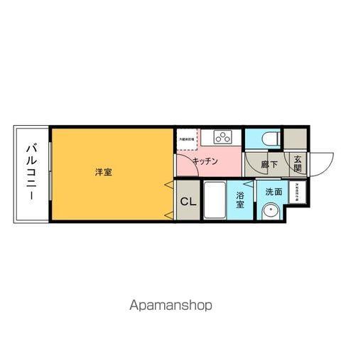 エンクレスト吉塚駅前(1K/4階)の間取り写真