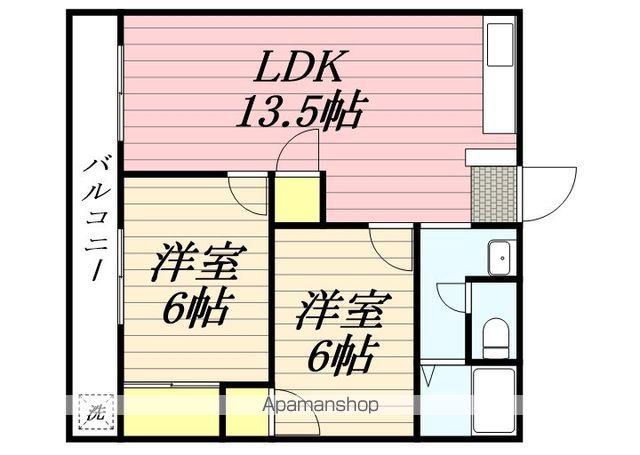 グリーンパーク(2LDK/1階)の間取り写真