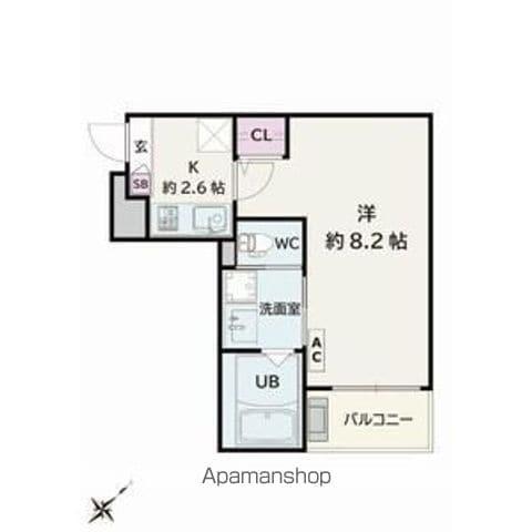 JACK MIKAWAANJOHIGASHI 1(1K/2階)の間取り写真