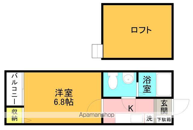 ジュークⅢ(1K/2階)の間取り写真