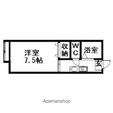 セジュールベガ(1K/1階)の間取り写真