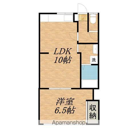 コーポ熊谷A棟(1LDK/2階)の間取り写真