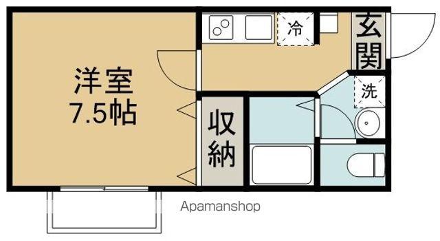 レガーロ的場(1K/1階)の間取り写真