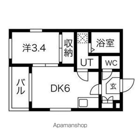 BRIX 児玉浄心(1DK/1階)の間取り写真