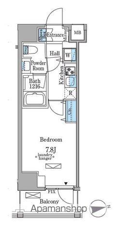 ミリアレジデンス新宿御苑(1K/8階)の間取り写真