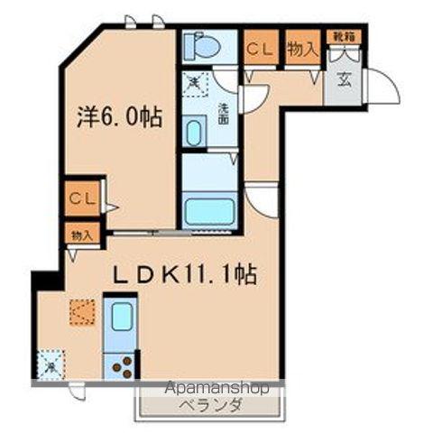 シャトーグレース(1LDK/1階)の間取り写真