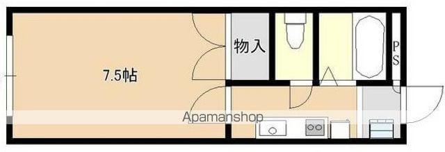 レジデンス90(1K/2階)の間取り写真