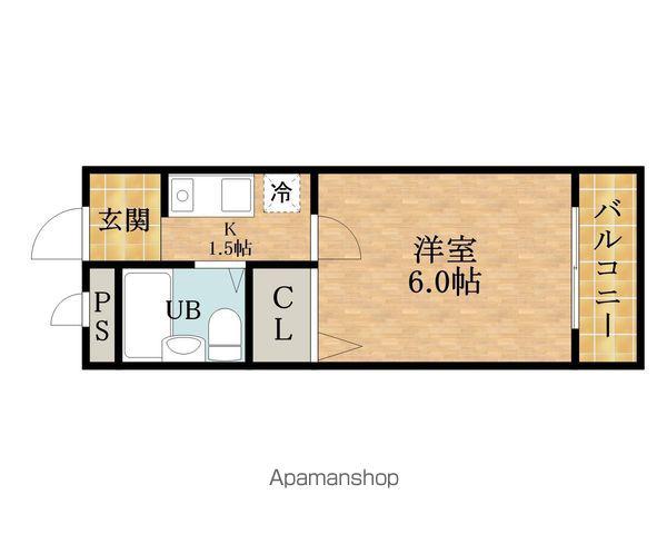 ロイヤル和泉パートⅡ(1K/2階)の間取り写真