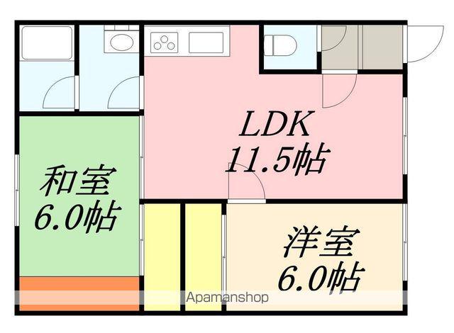 プラザ・クリプトメリア(2LDK/2階)の間取り写真