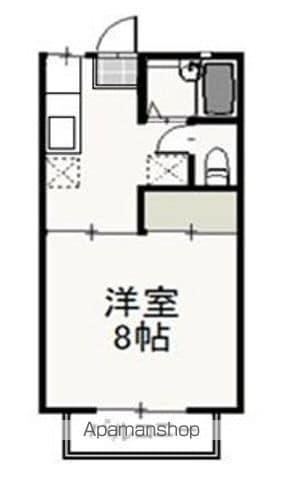 ドミール小川(1K/1階)の間取り写真
