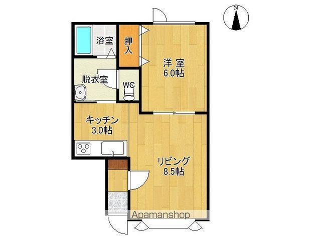 ヴェルデ16(1LDK/1階)の間取り写真