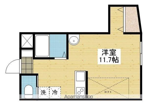 アルト城下町(ワンルーム/2階)の間取り写真