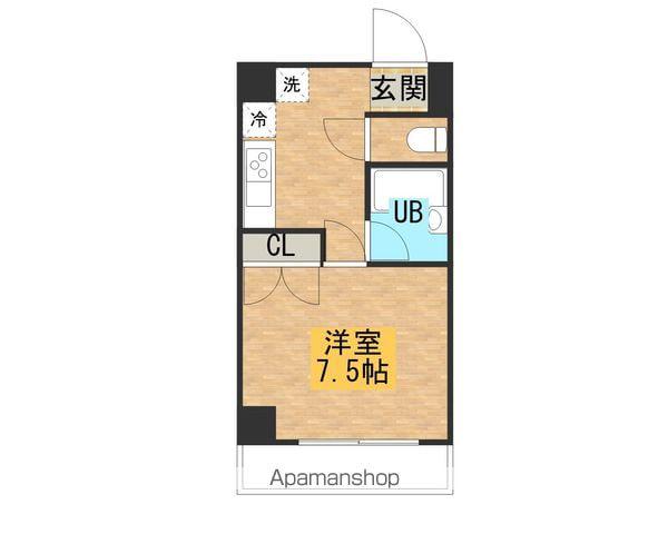 ラ・コール栄5(1K/4階)の間取り写真