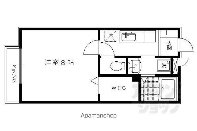 アミティエI号館(1K/1階)の間取り写真