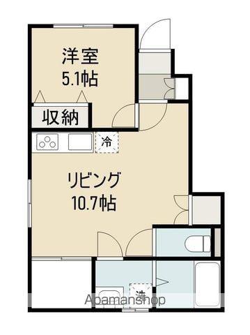 ラ・ルミエール土器西A棟(1LDK/1階)の間取り写真