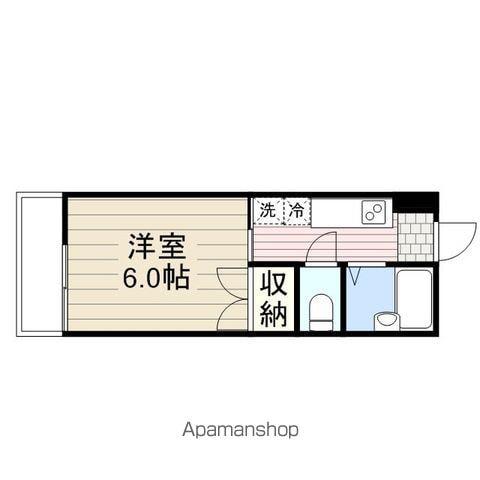 コスギハイツⅠ(1K/1階)の間取り写真