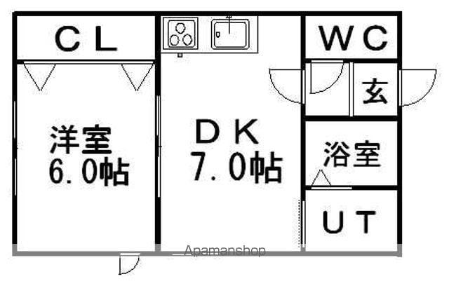 シティハウス白石(1DK/4階)の間取り写真