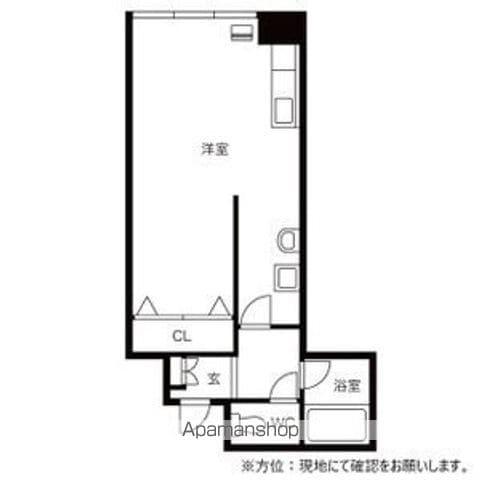 ループロードマンション1(ワンルーム/2階)の間取り写真