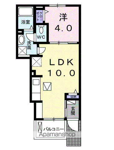 アーバンステージⅡ(1LDK/1階)の間取り写真