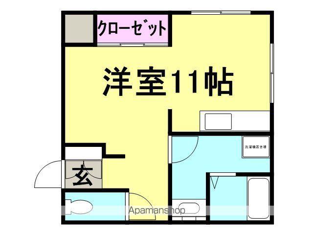 ユタカマンション(ワンルーム/2階)の間取り写真