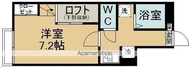フォレストⅡ(1K/1階)の間取り写真