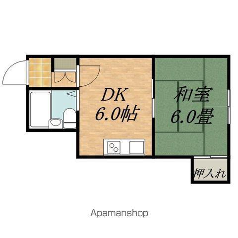 TGレジデンス(1DK/2階)の間取り写真