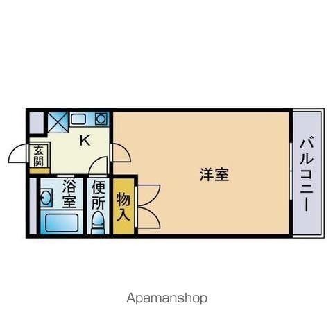 コモド柏原Ⅰ(1K/1階)の間取り写真