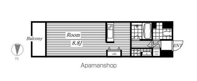ALATO丸の内(ワンルーム/12階)の間取り写真