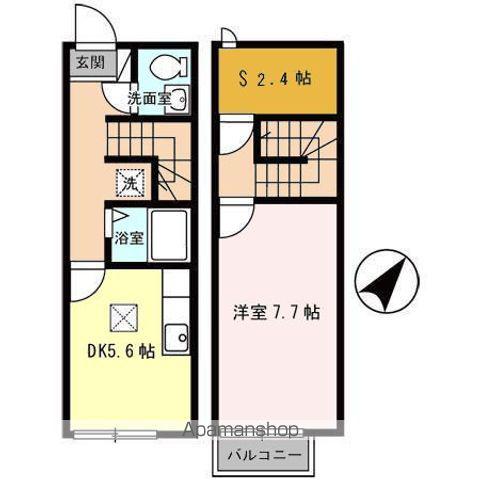 サンフォレストⅡ(1DK)の間取り写真