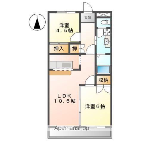 エスポアロイヤル(2LDK/2階)の間取り写真