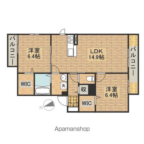 ソラーナ深井B棟(2LDK/3階)の間取り写真