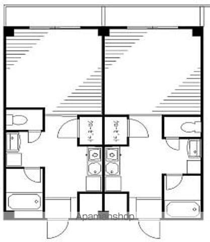 グランシャトー青山(1K/2階)の間取り写真