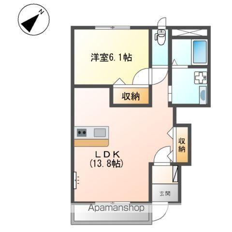 LUNAⅡSAKURAI(1LDK/1階)の間取り写真