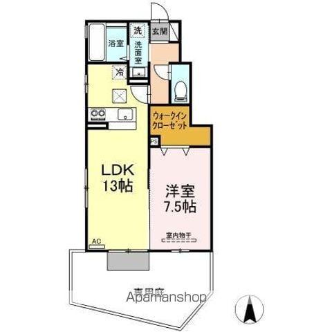 セジュール小坂 C棟(1LDK/1階)の間取り写真