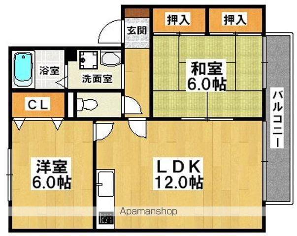ドミール(2LDK/1階)の間取り写真