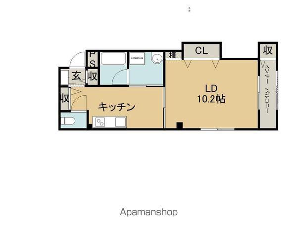 エクセレント岡本(1K/2階)の間取り写真