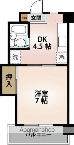 エステイト多賀(1K/2階)の間取り写真