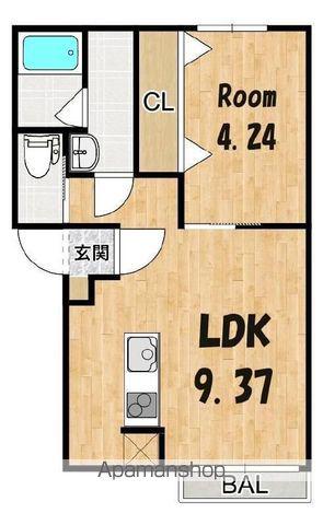 INFINITY Ⅱ(1LDK/1階)の間取り写真