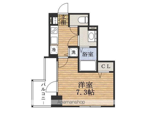 プランドール大手前RESIDENCE(1K/5階)の間取り写真
