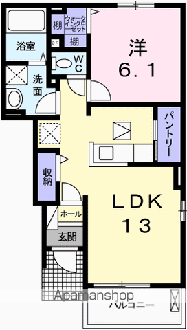 ボニートⅡ(1LDK/1階)の間取り写真
